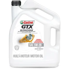 00015-3A Castrol GTX 5W20 Conventional Motor Oil, 5-L