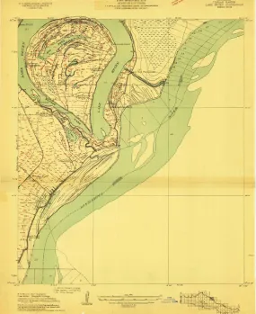 1909 Lake Bruen, LA - Louisiana - USGS Topographic Map