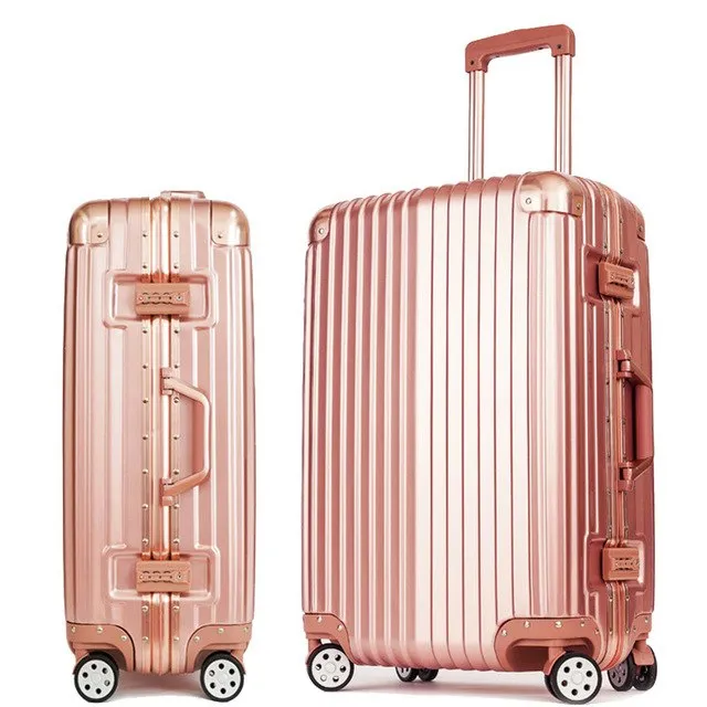 20'24'28' Aluminum Frame Spinner Luggage Carro Carry-On Cabin Tsa Lock Travel Trolley Koffer