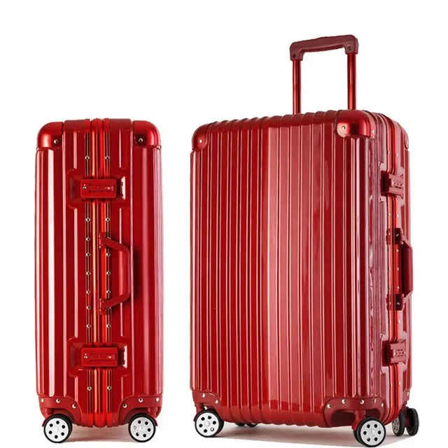 20'24'28' Aluminum Frame Spinner Luggage Carro Carry-On Cabin Tsa Lock Travel Trolley Koffer