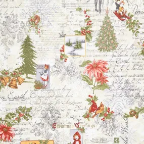 3 Sisters Favorites Collages - Marche De Noel Collage Multi Yardage