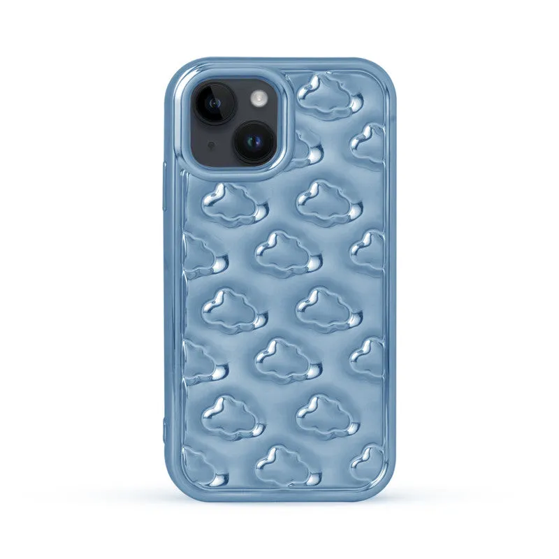 3D Cute Cloud Pattern Back Cover for Apple iPhone 14