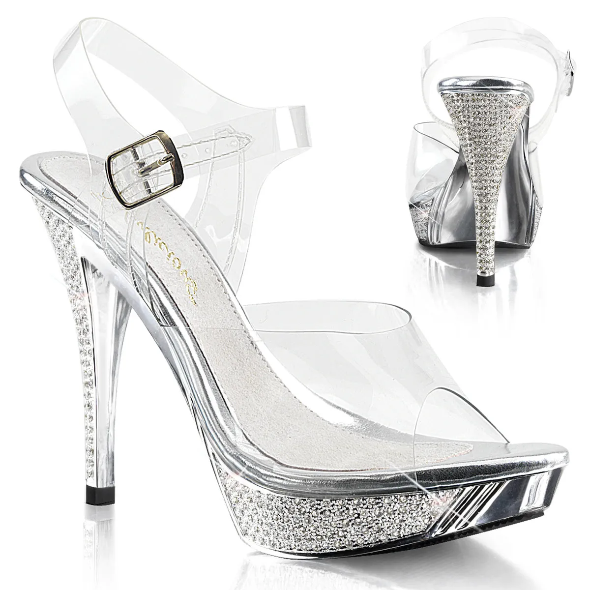 4 1/2" Stiletto Mini-Platform Sandal (ELEGANT-408)