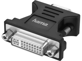 Adaptador - Hama 00200341, De conector VGA a enchufe DVI, Negro