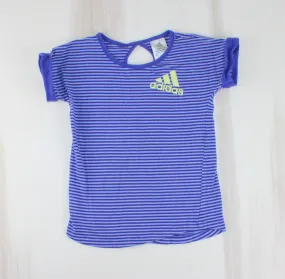 ADIDAS PURPLE STRIPED TOP 5Y EUC