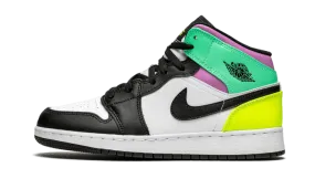 Air Jordan 1 Mid Pastel Black Toe (GS)