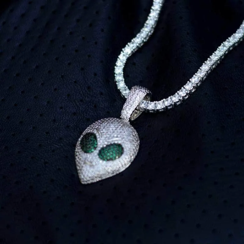 Alien Head Emoji Pendant