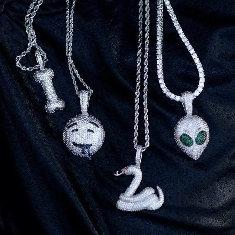 Alien Head Emoji Pendant