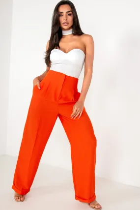 Althea Orange Tailored Trousers