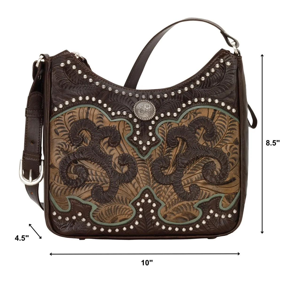 Annie's Secret Zip-Top Shoulder Bag w/ Conceal Carry Pocket