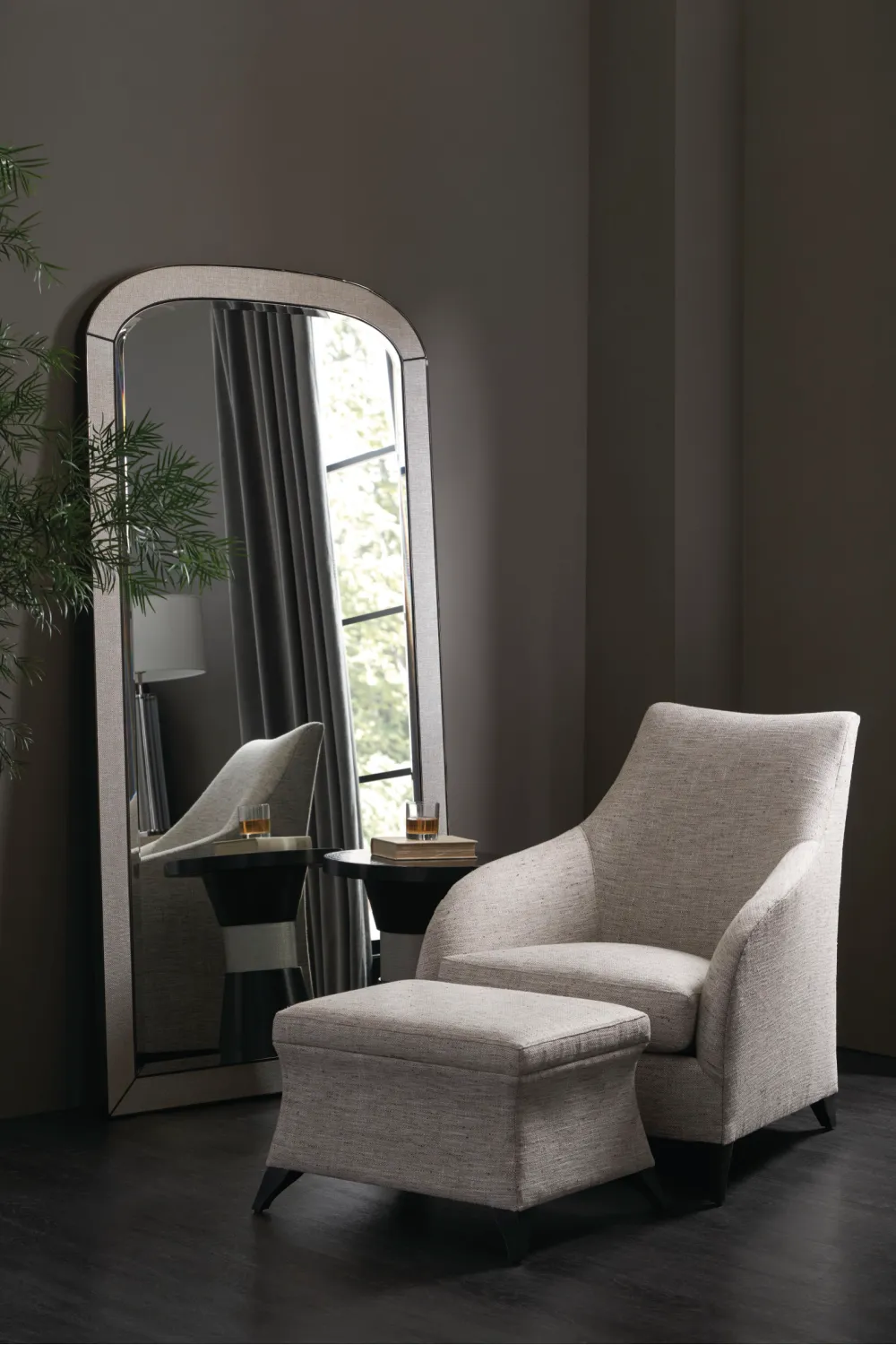 Arched Beveled Floor Mirror | Caracole Vantage Point