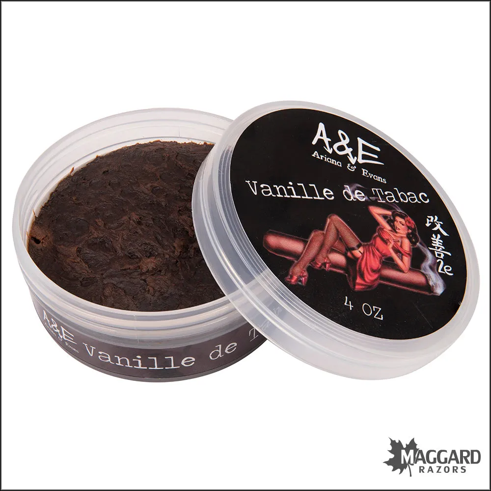 Ariana and Evans Vanille de Tabac Artisan Shaving Soap, 4oz - Kaizen 2e Base