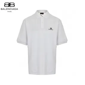 Balenciaga BB Logo White Polo Shirt