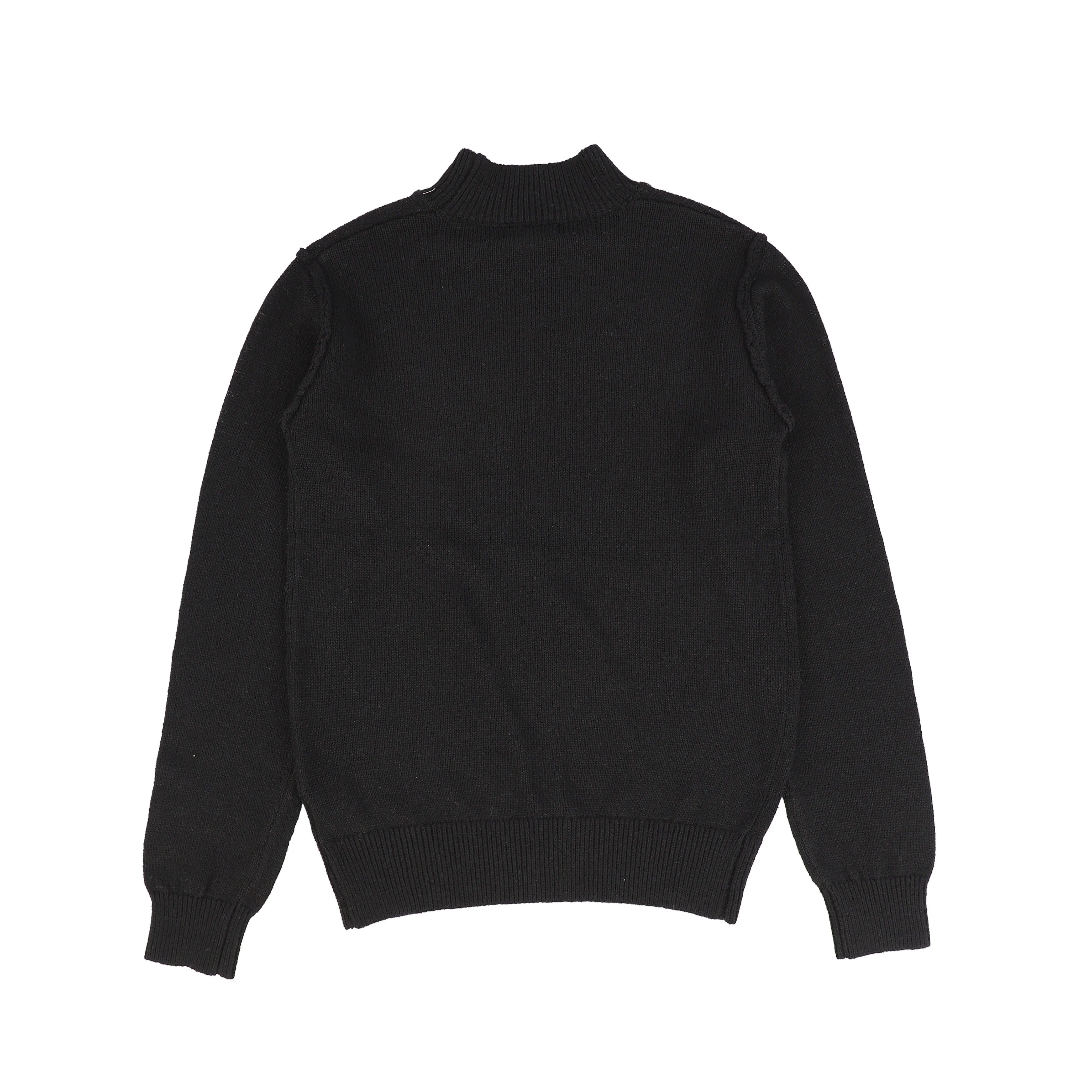 BAMBOO BLACK KNIT SEAM DETAIL TOP [Final Sale]