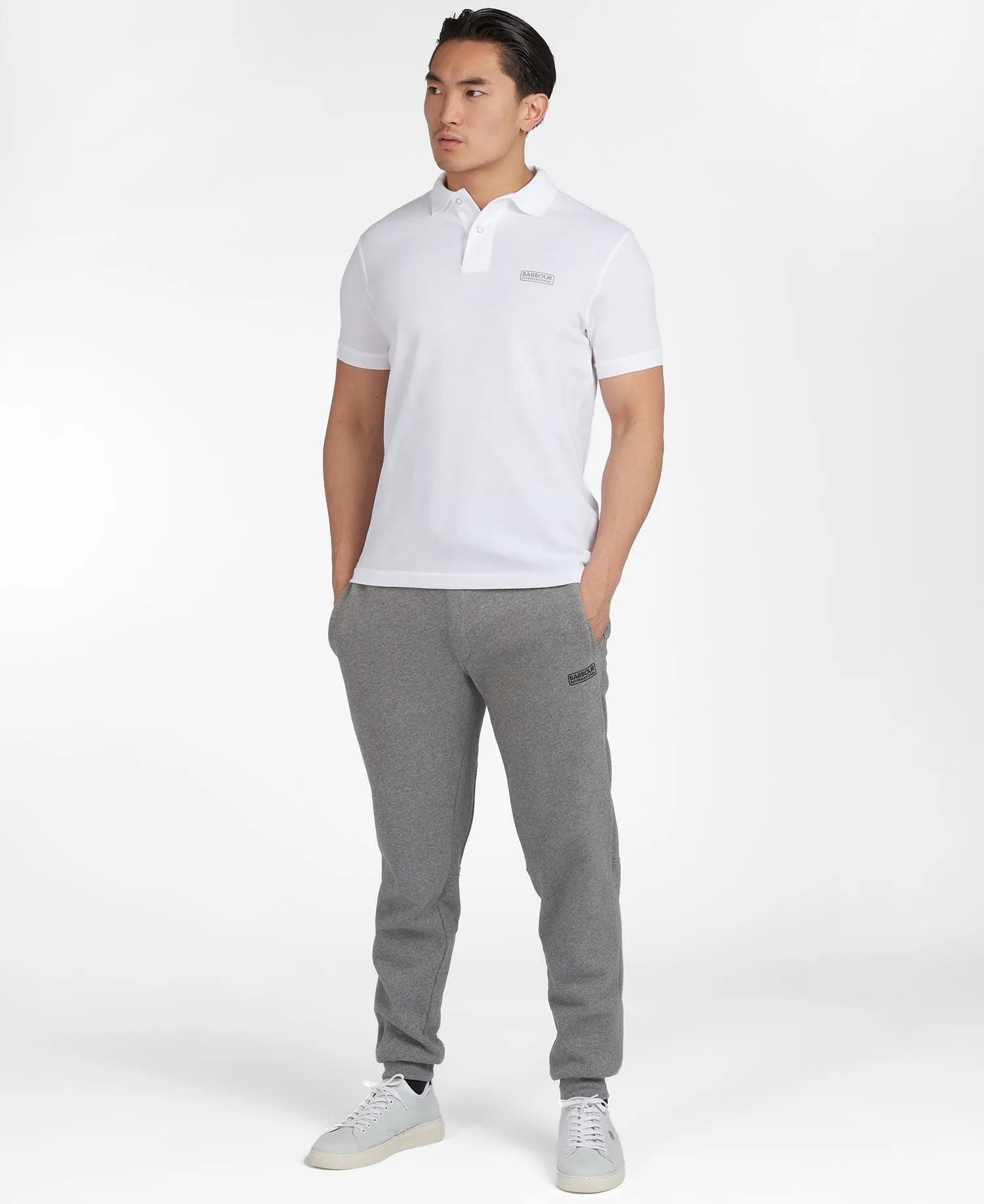 BARBOUR INTERNATIONAL ESSENTIAL POLO WHITE