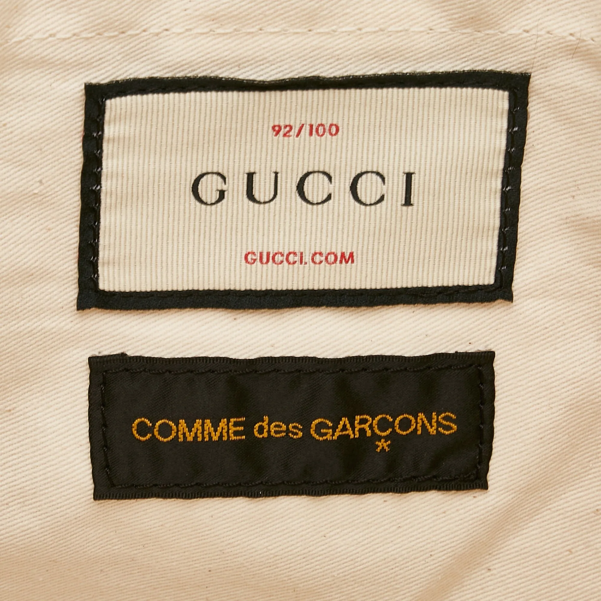 Beige Gucci x COMME des GARCONS Floral PVC Web Shopper Paper Tote