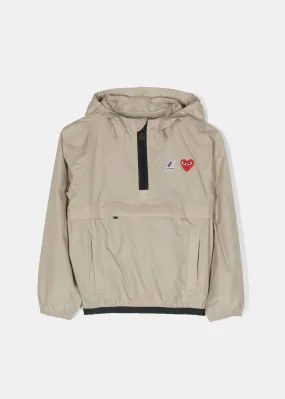 Beige K-Way Half-Zip Hoodie