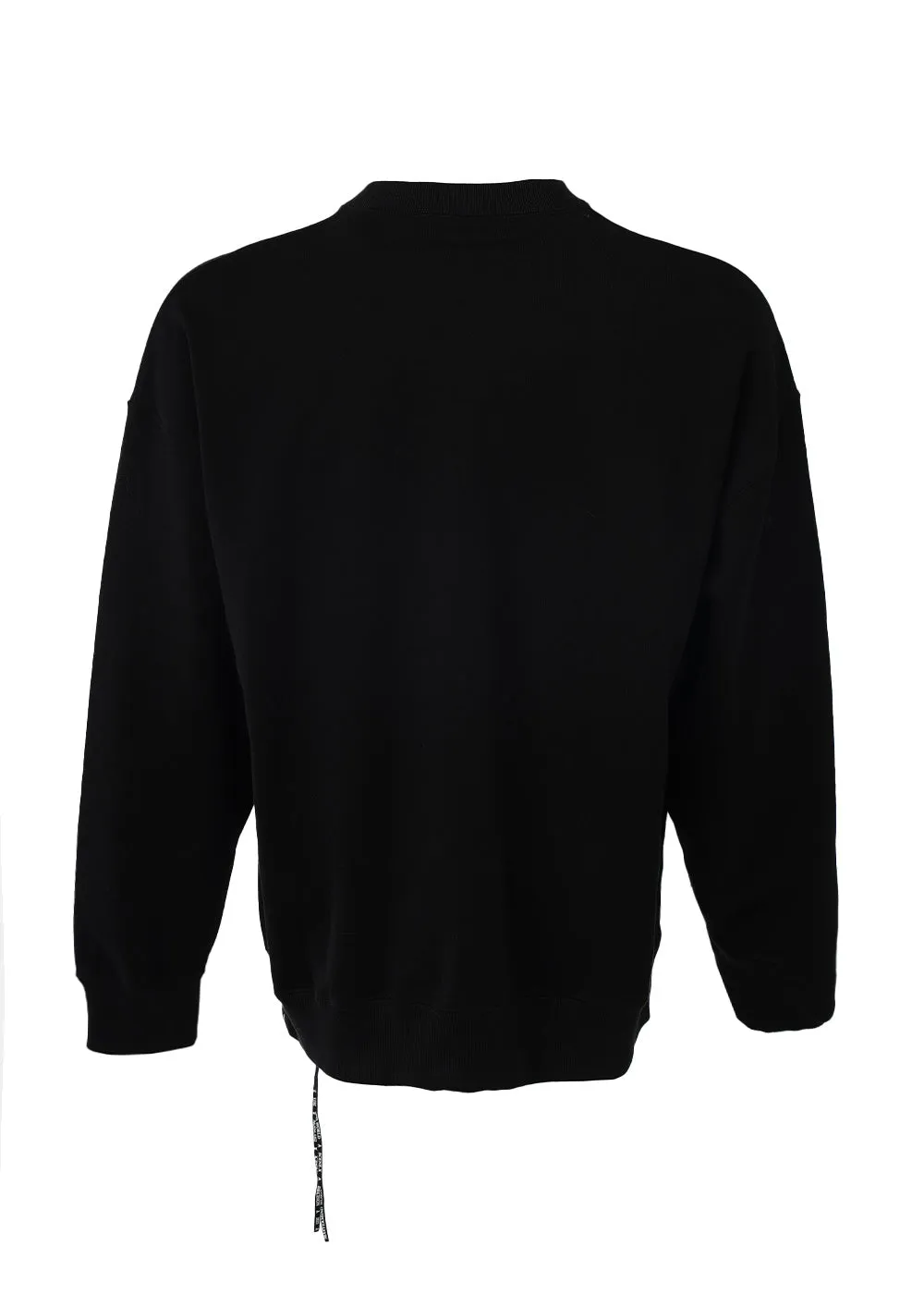 Black Acrylic Beads Crew Neck Sweatshirt