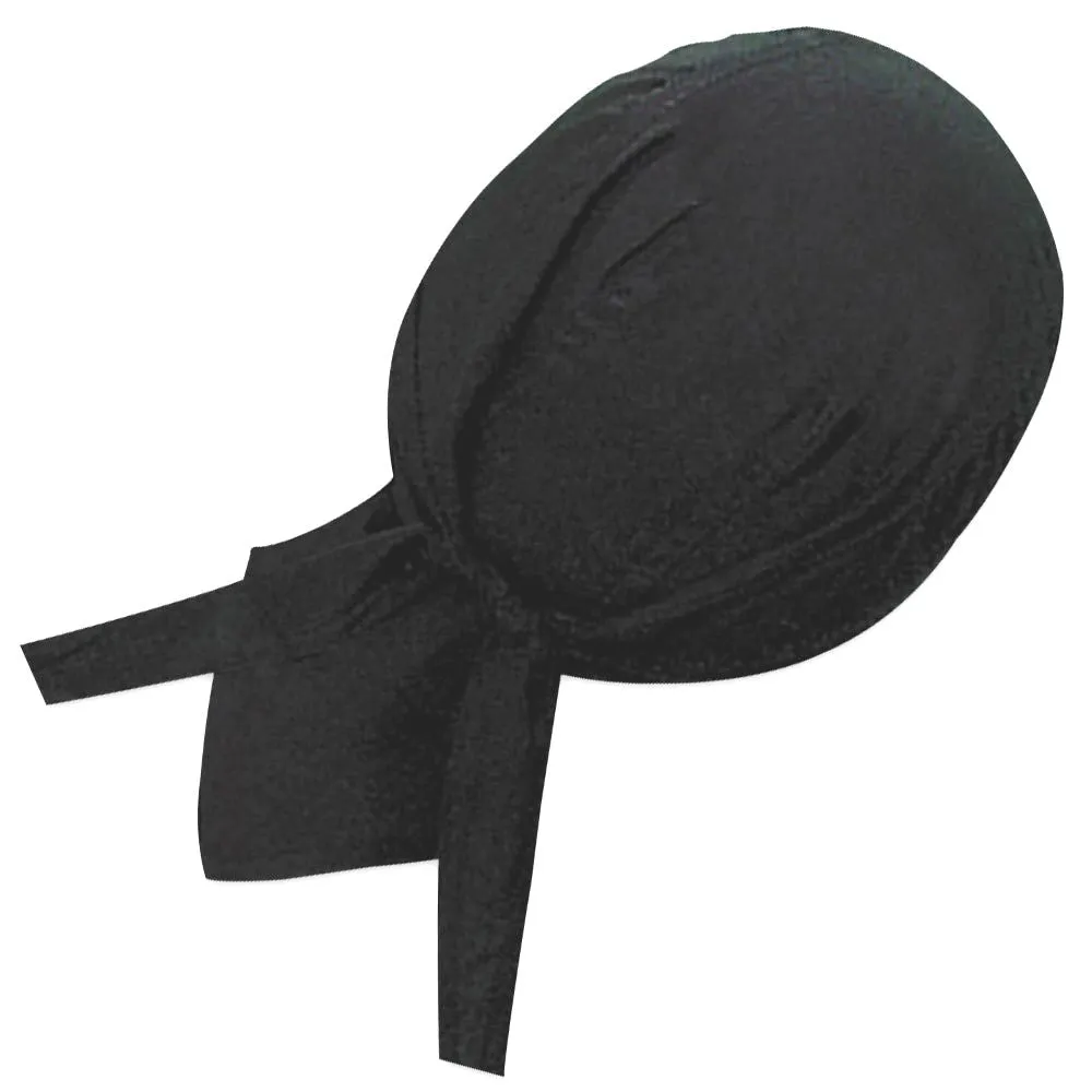 BLACK Danbanna Style One Piece Dew Rag Bandanna