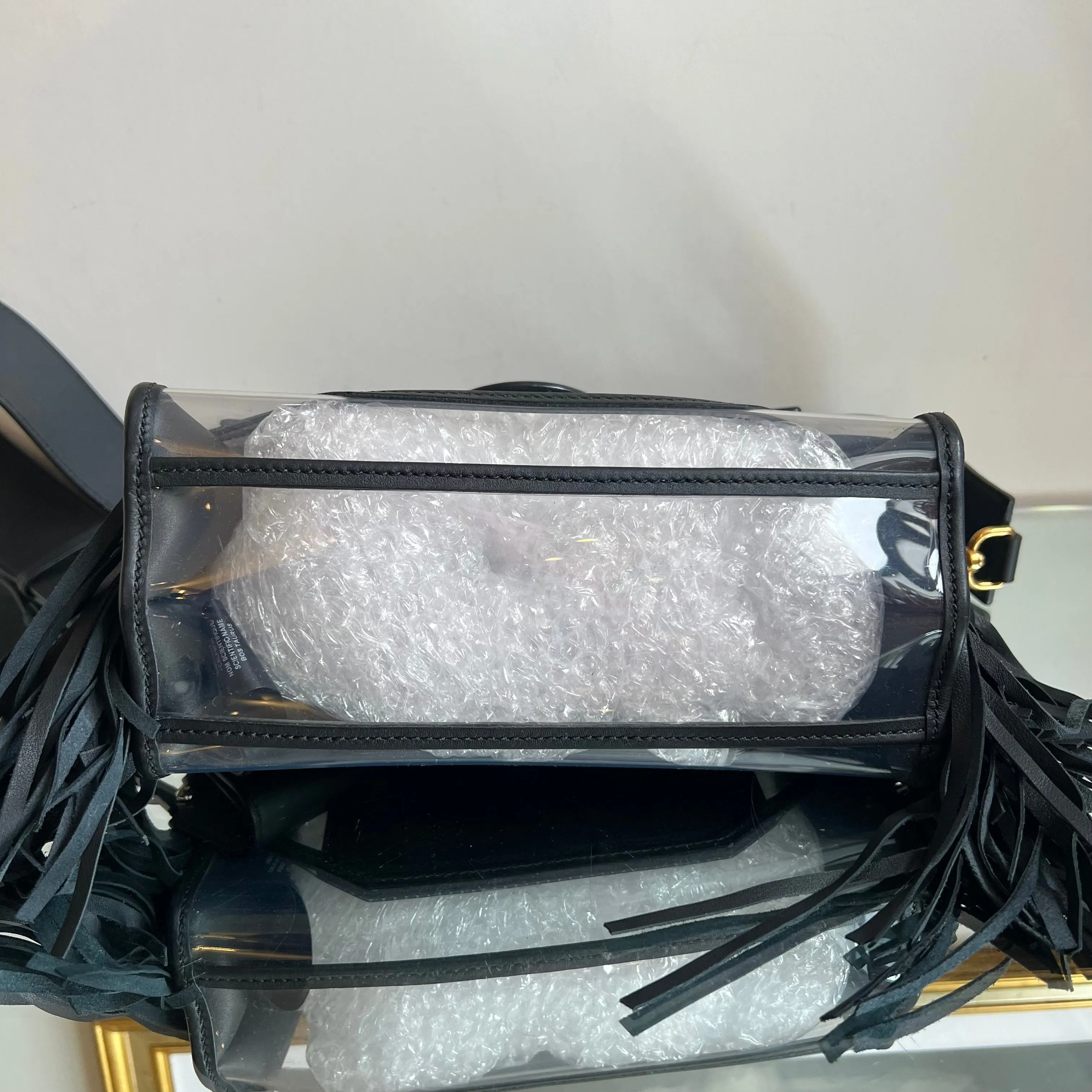 Bolsa Balmain Preto e Transparente