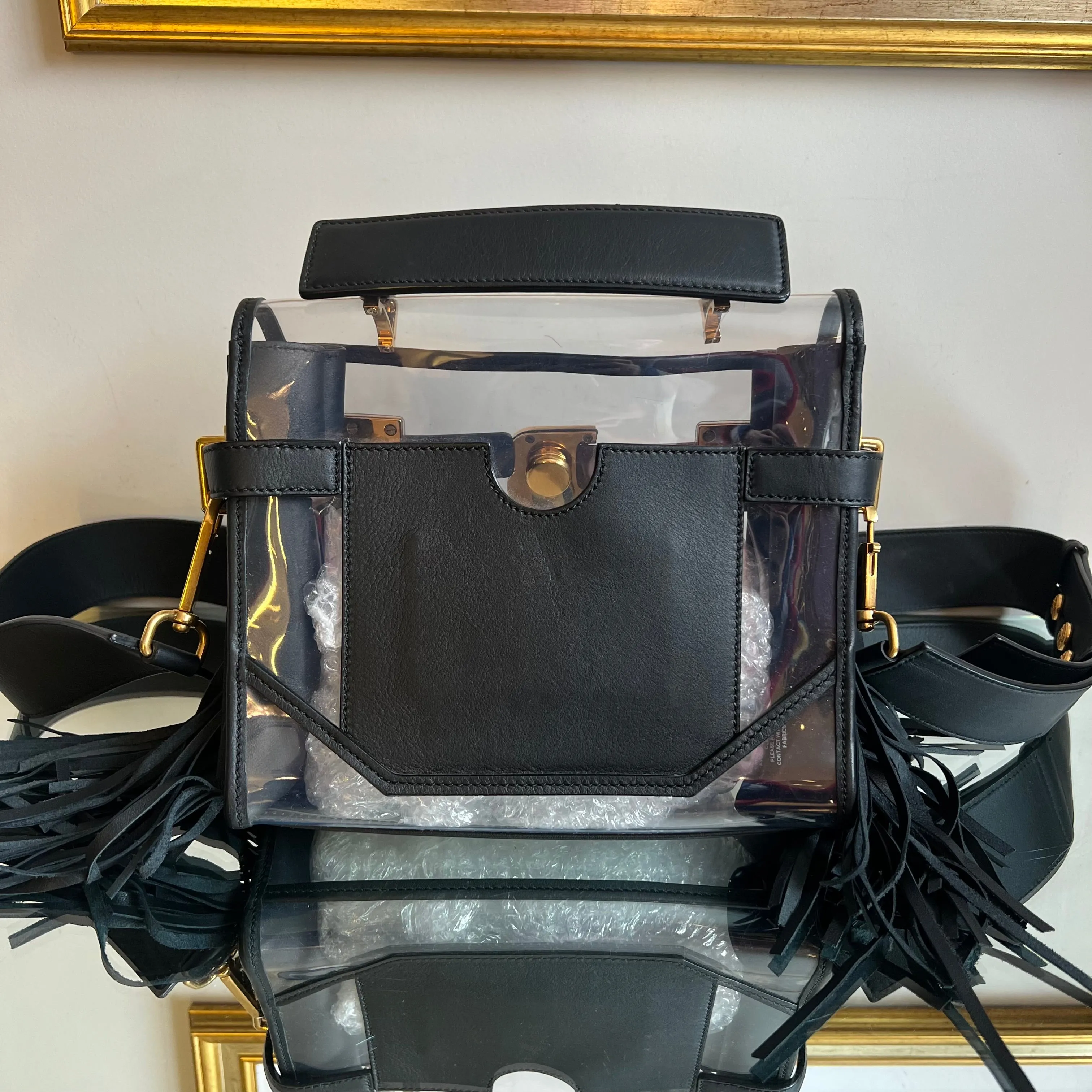 Bolsa Balmain Preto e Transparente