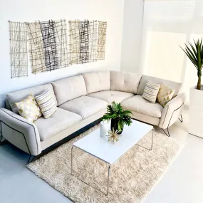 Cami Ivory Corner Sofa Right Side