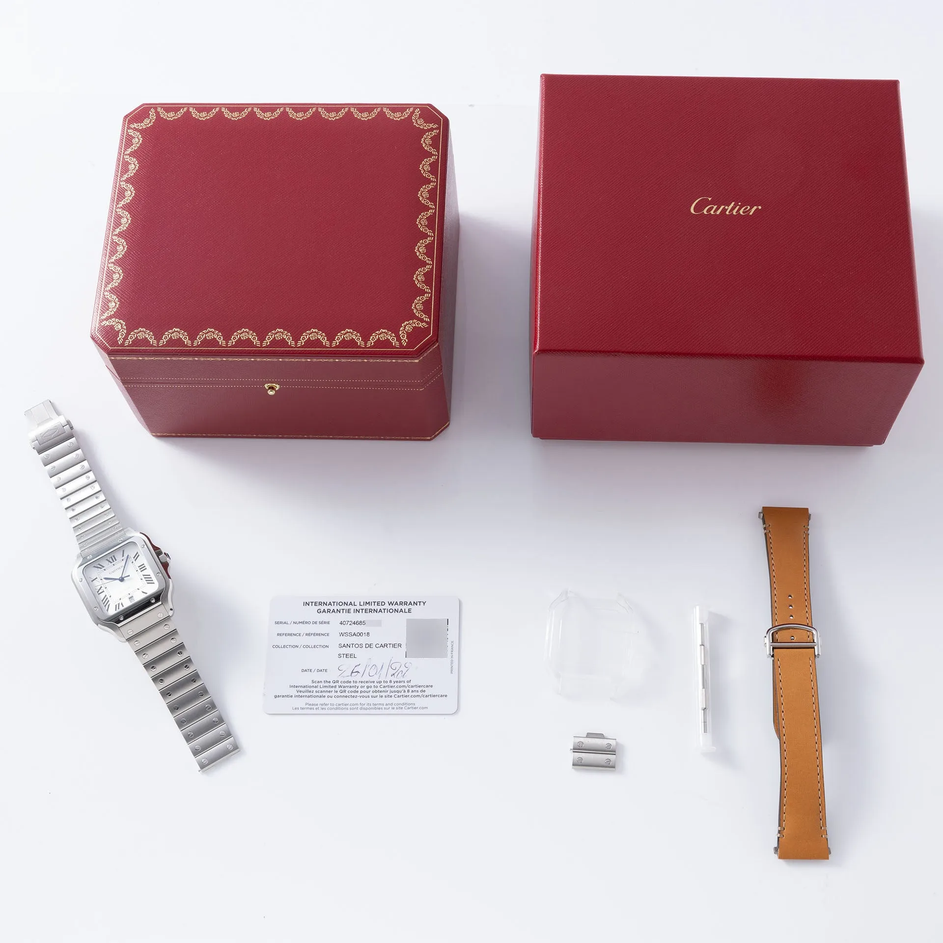 Cartier Santos de Cartier WSSA0018 Steel Full Set from 2022