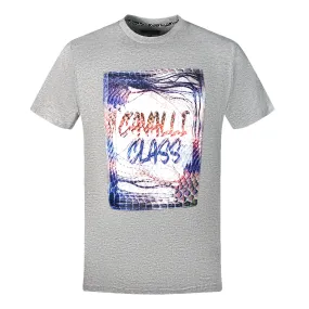 Cavalli Class Box Logo Grey T-Shirt