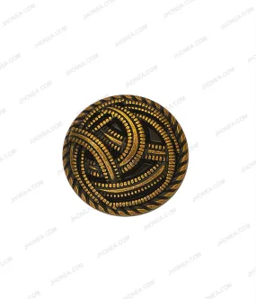 Celtic Design Dark Gold Metal Buttons for Fashion Designers