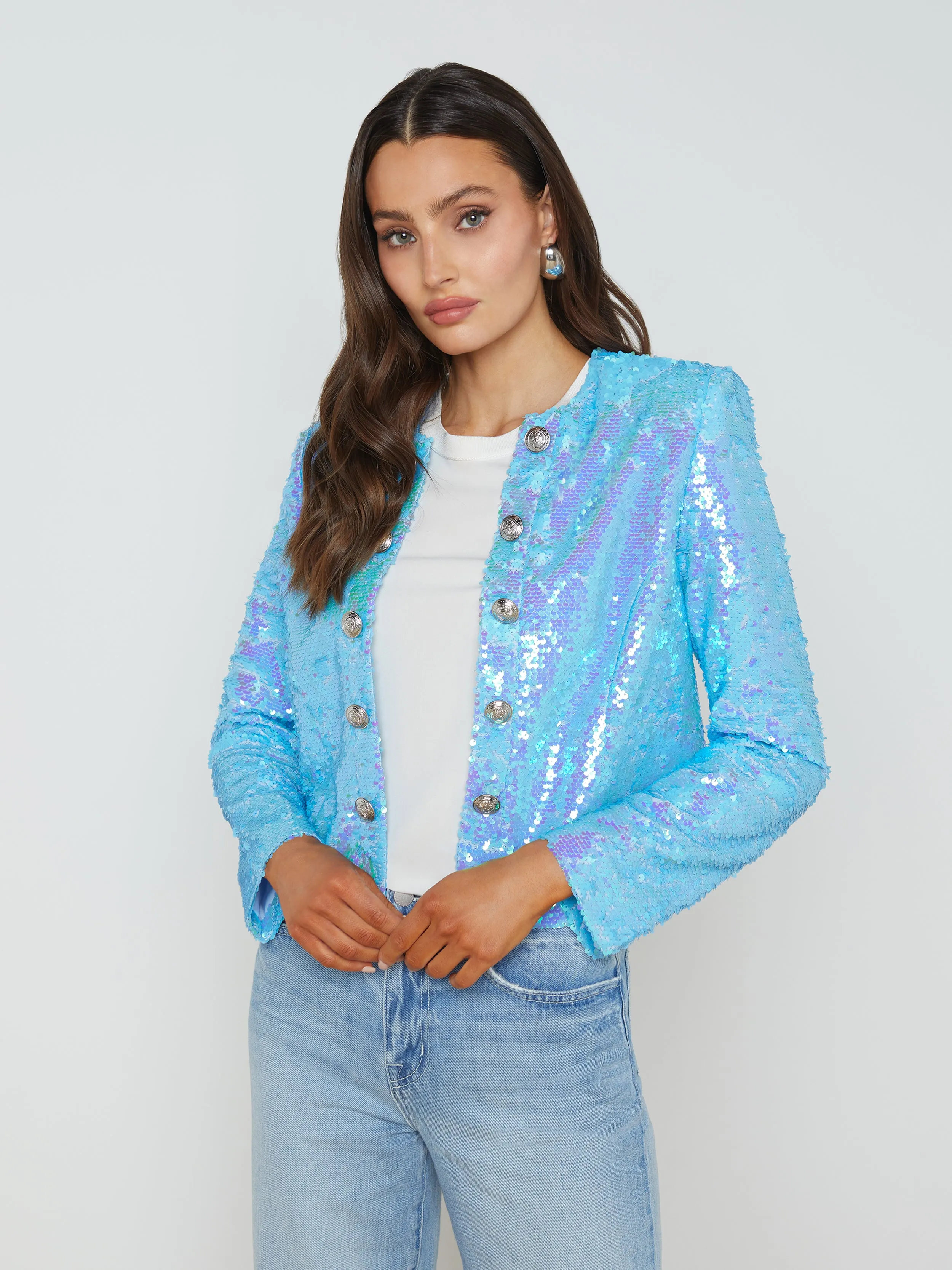 Cerise Sequin Jacket