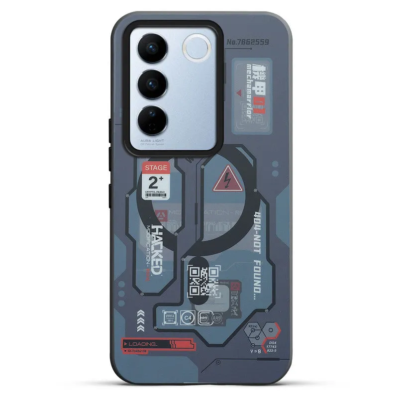 Circuit Printed Hard Back Cover Case For Vivo V27 5G