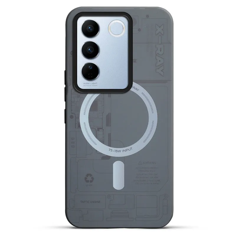 Circuit Printed Hard Back Cover Case For Vivo V27 5G