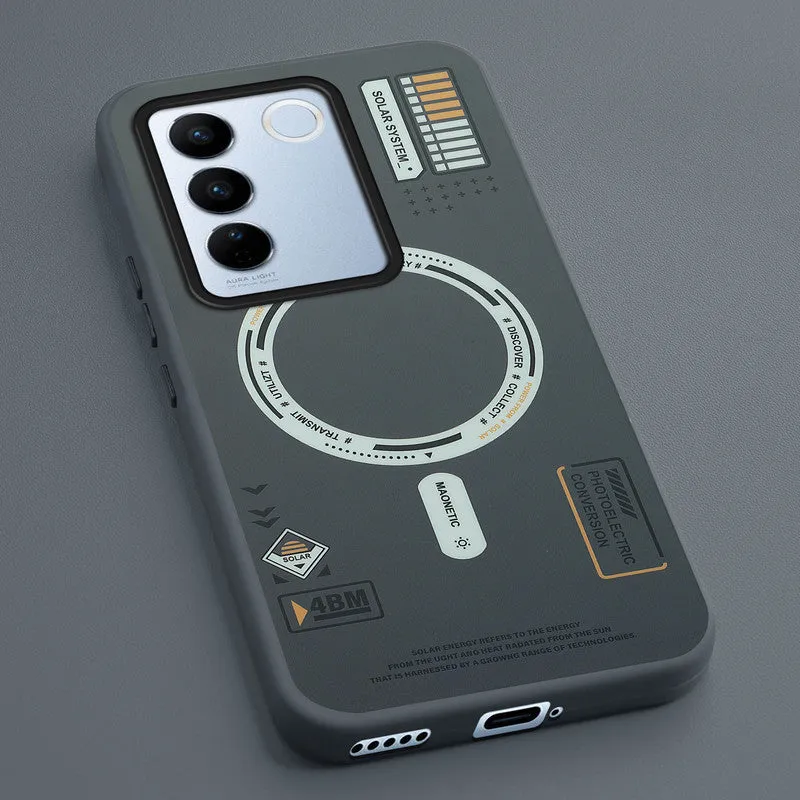 Circuit Printed Hard Back Cover Case For Vivo V27 5G