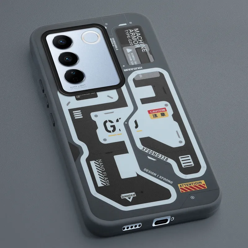 Circuit Printed Hard Back Cover Case For Vivo V27 5G