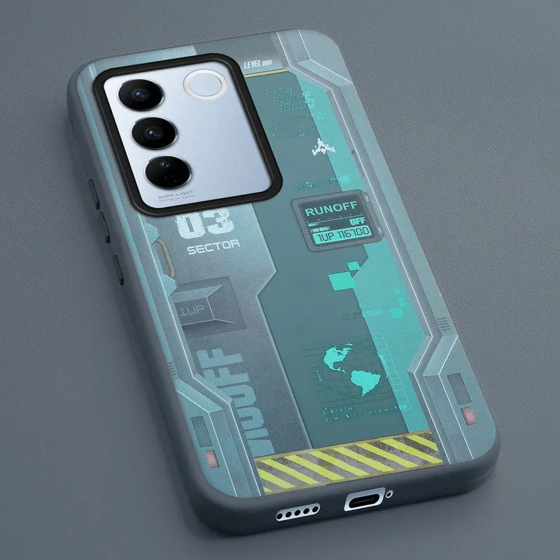 Circuit Printed Hard Back Cover Case For Vivo V27 5G