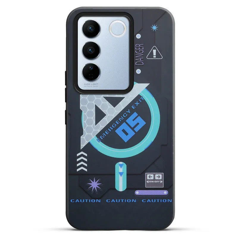 Circuit Printed Hard Back Cover Case For Vivo V27 5G