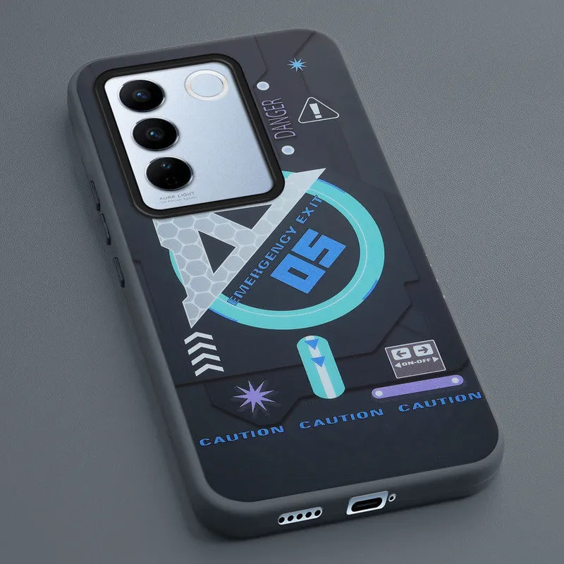 Circuit Printed Hard Back Cover Case For Vivo V27 5G