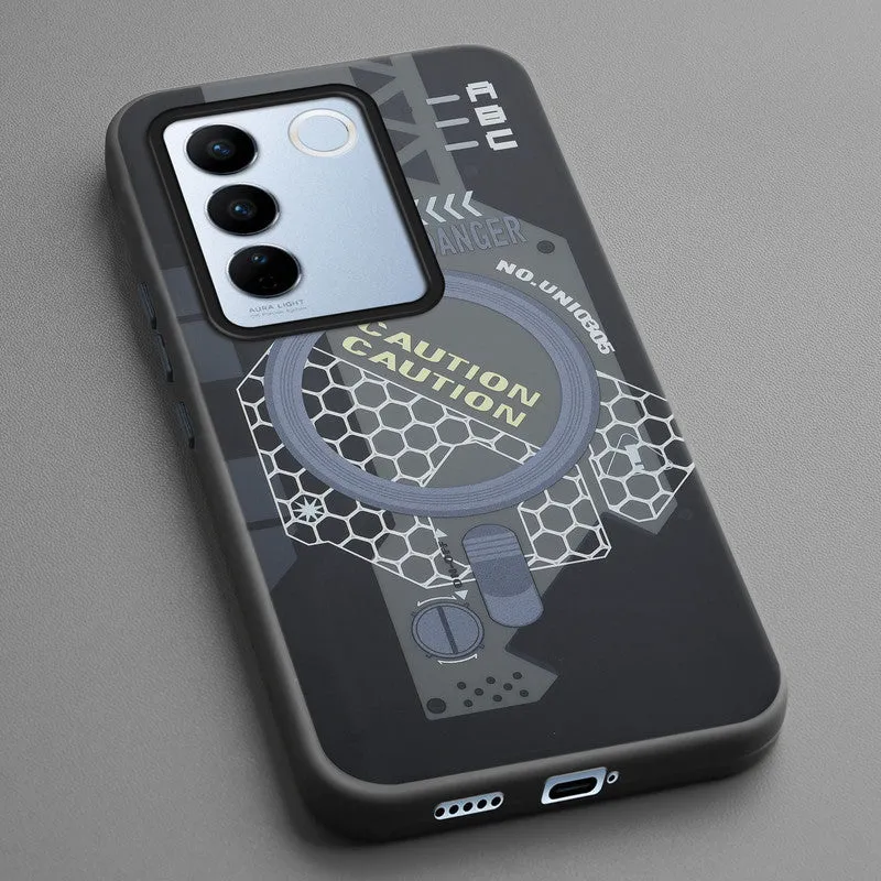 Circuit Printed Hard Back Cover Case For Vivo V27 5G