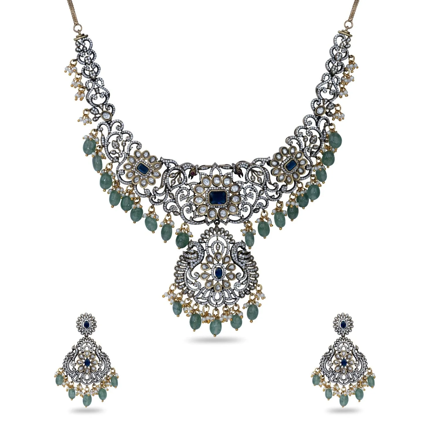 Clara Nakshatra CZ Necklace Set