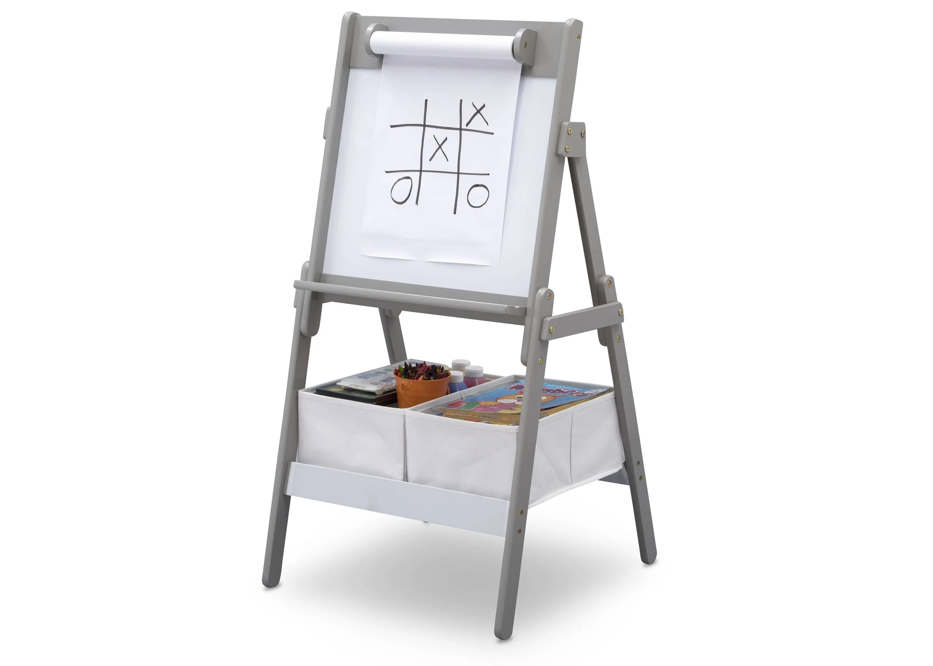 Classic Kids Whiteboard/Dry Erase Easel with Paper Roll and Storage