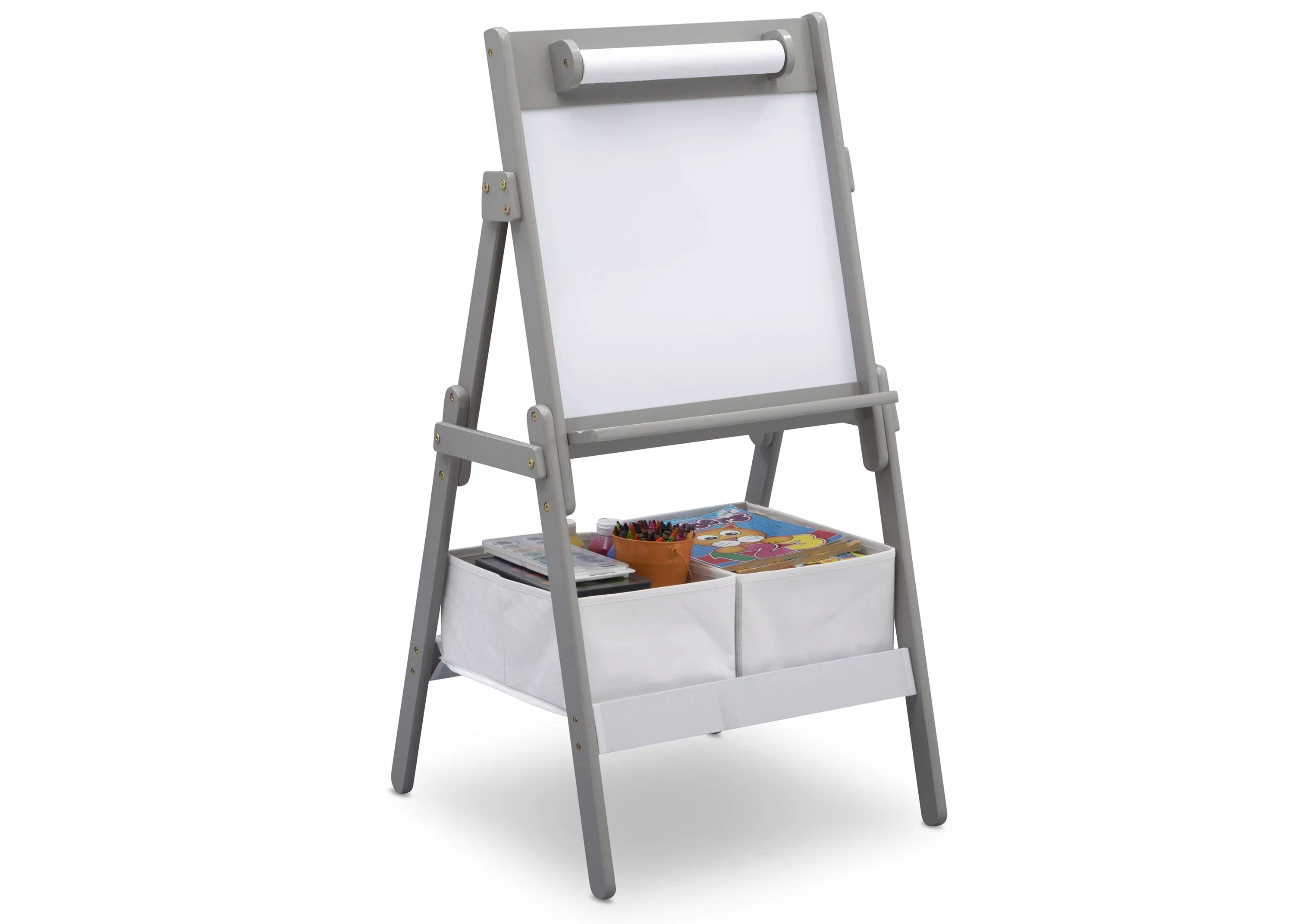 Classic Kids Whiteboard/Dry Erase Easel with Paper Roll and Storage