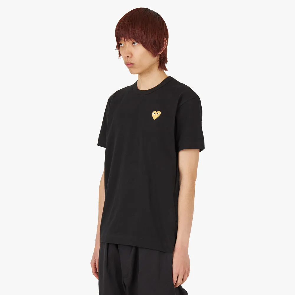 COMME des GARÇONS PLAY Gold Heart T-shirt / Black