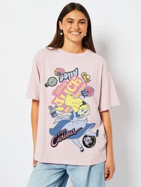 Disney Alice in Wonderland T-Shirt in Pink