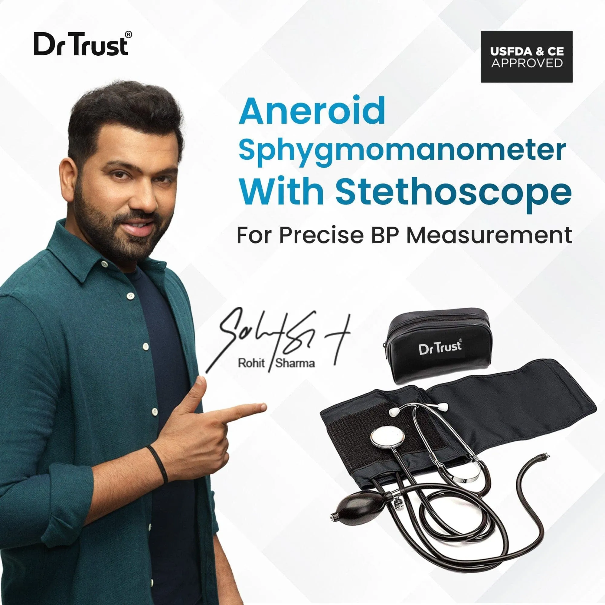 Dr Trust USA Aneroid Sphygmomanometer With Stethoscope 112