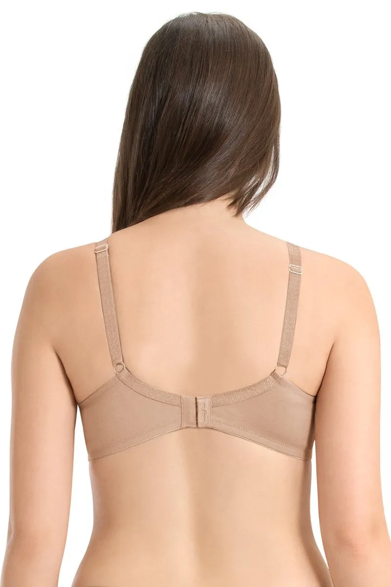 every de Non-Padded Non Wired Smoothing Crossover Bra - Sandalwood