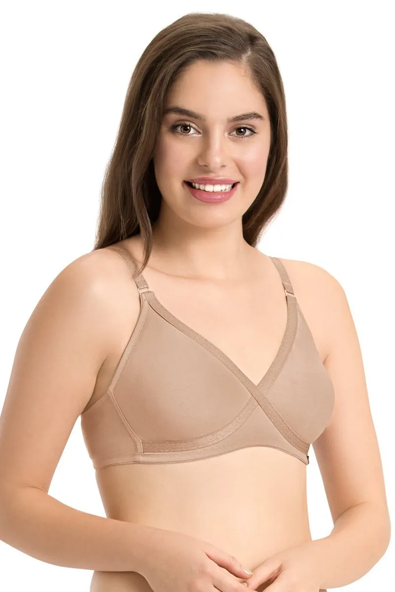 every de Non-Padded Non Wired Smoothing Crossover Bra - Sandalwood