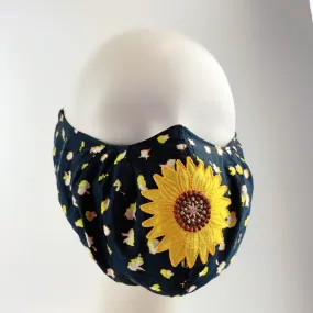 Face Mask 4 Protect Sunflower on Flower - 3D Mask