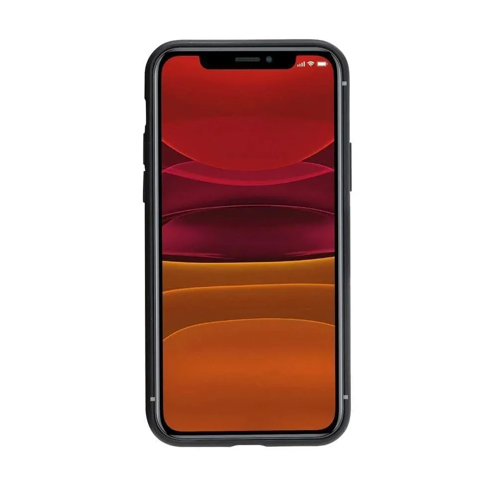 Flexible Leather Back Cover With Card Holder for iPhone 11 Series