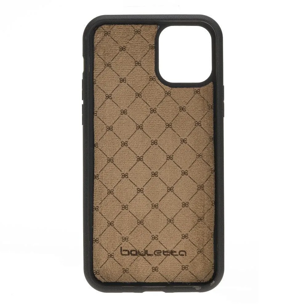 Flexible Leather Back Cover With Card Holder for iPhone 11 Series