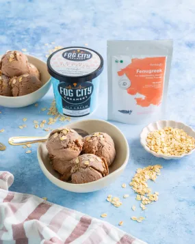 Fog City Herbilogy Fenugreek with Choco Malt Oat Praline Ice Cream Pint